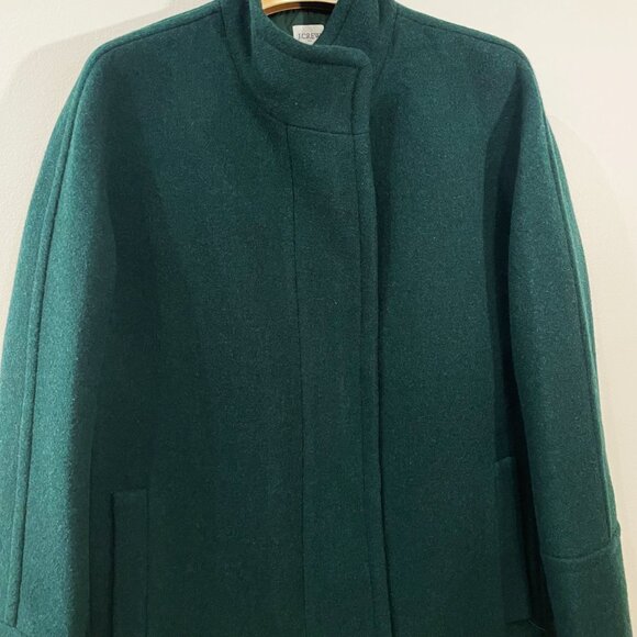 Last Chance! New J.Crew Wool Blend City Cocoon Coat Forest Green 10, M $238 - Picture 5 of 9
